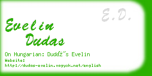 evelin dudas business card